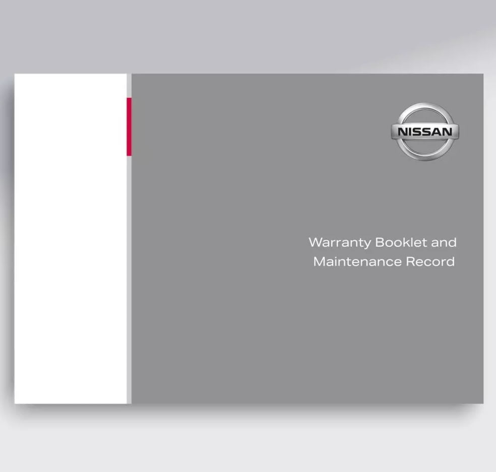 Nissan Service History Blank Book For All Models Up To 2024